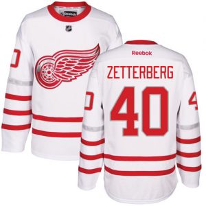 Henrik Zetterberg Autographed Detroit Red Wings Centennial Classic White  Reebok Jersey